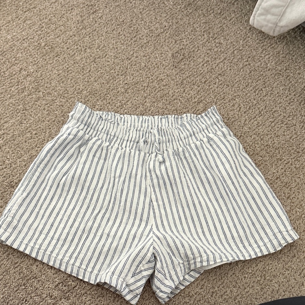 Abercrombie Kids Blue and White Striped Shorts